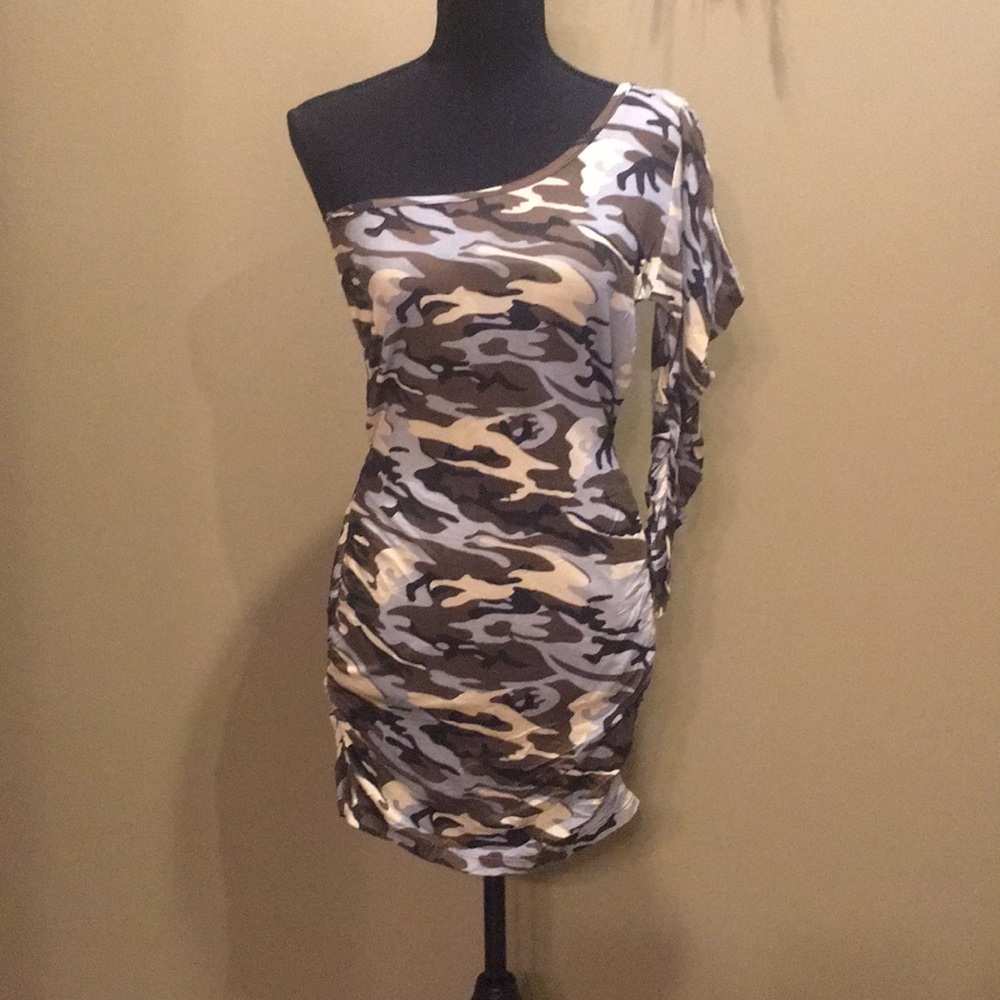 Camo mini dress